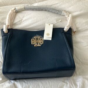 Navy Tory Burch Tote with tag on